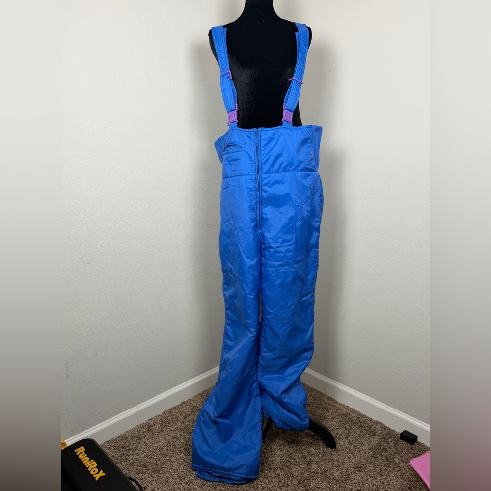Vintage Emile d’Italia Sunvalley Blue Ski Bib Snow Pants USA L Made in Hong Kong - Picture 16 of 16